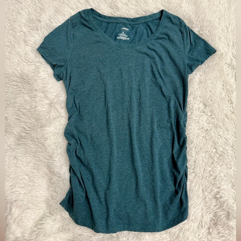 Sonoma Women's Dark Teal Maternity Short Sleeve Tee
